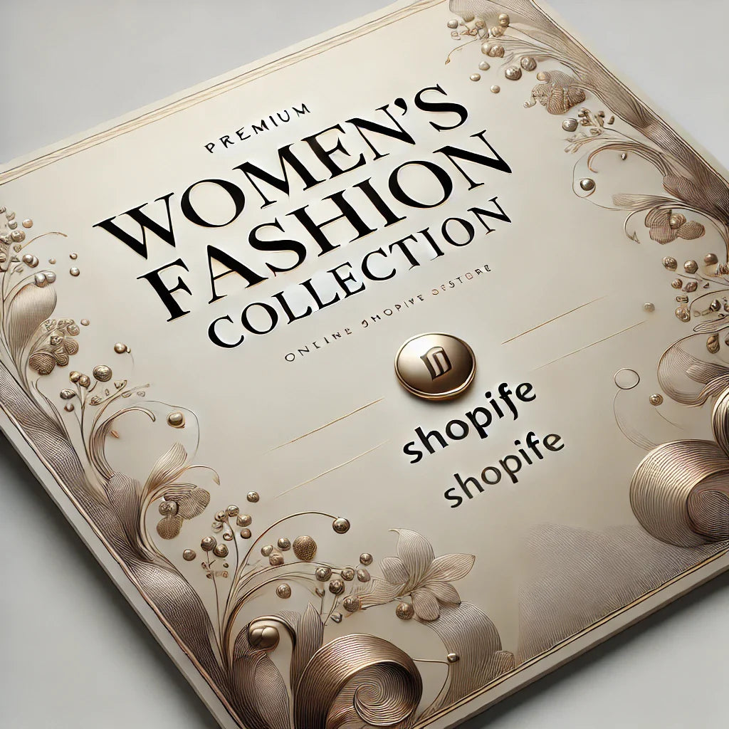 "Women's Fashion Collection – Elegant and trendy outfits, including dresses, tops, and accessories, displayed in a stylish and modern design."