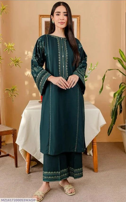 2-Piece Embroidered Lawn Suit – Lightweight & Elegant Summer Wear