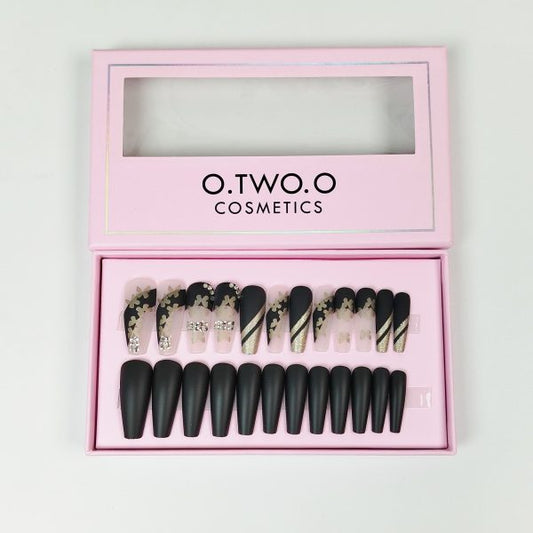 24 Pcs O.twao.o Press-On Nails – Bold, Glossy & Long-lasting | Best Quality Artificial Nails for Women